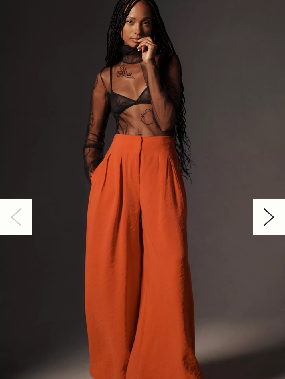By Anthropologie High-Rise Pleated Wide-Leg Trousers